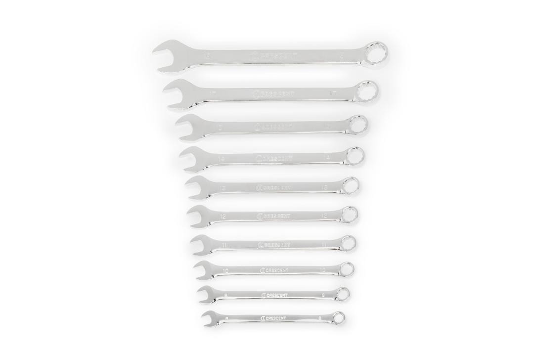 10 Pc. 12 Point Metric Combination Wrench Set - Crescent Tools