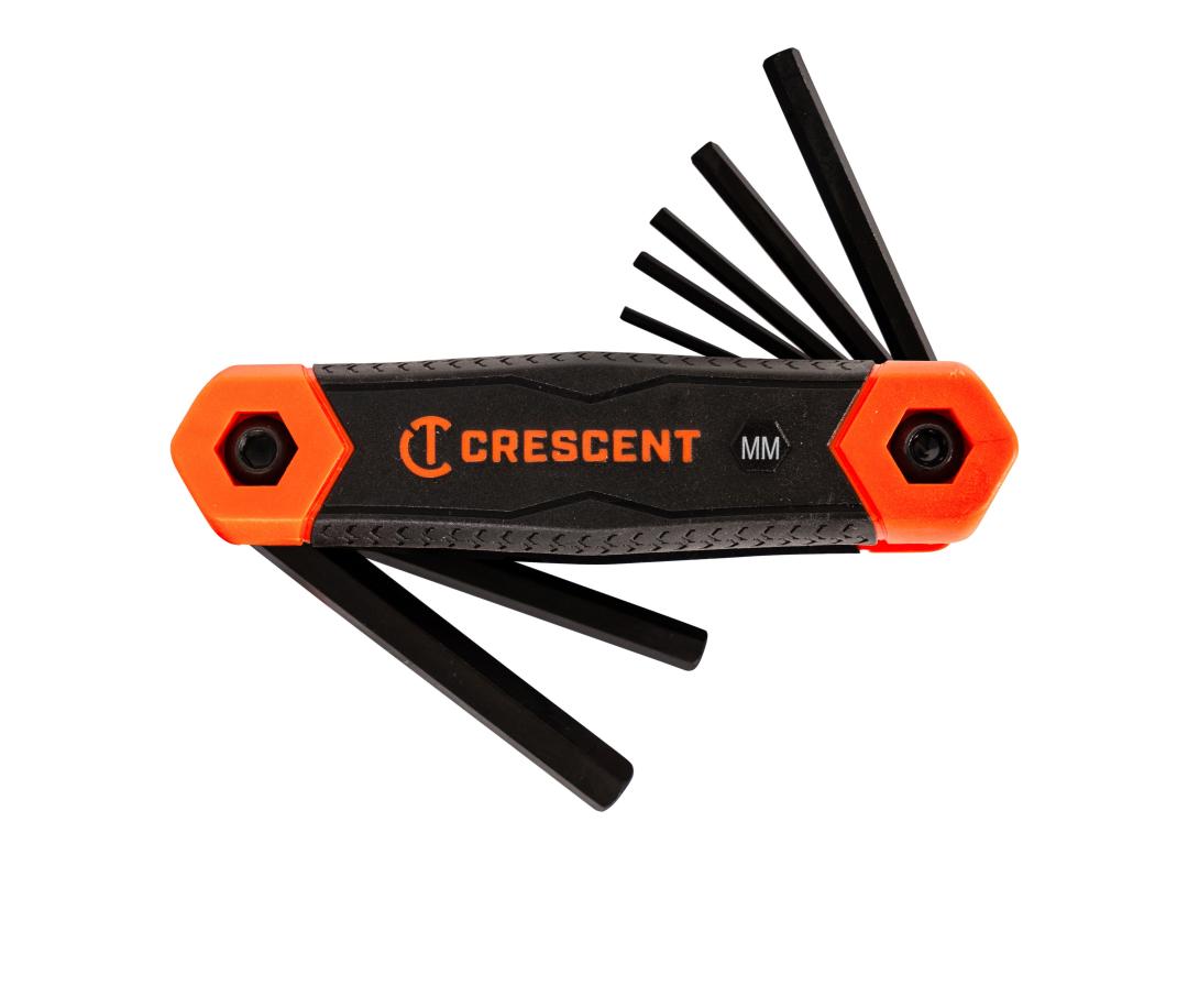 8 Pc. Folding Metric Hex Dual Material Key Set