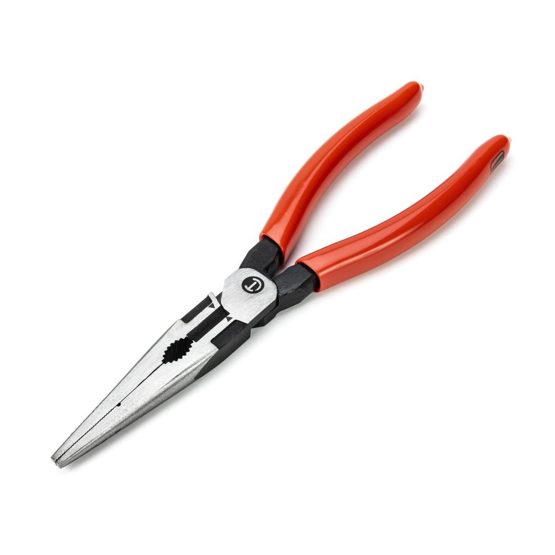 8" LONG NOSE PLIERS HEAVY DUTY HIGH QUALITY DIY TOOLS PLASTIC COATED HANDLES 