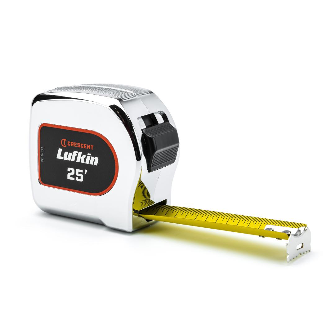 Crescent Lufkin L616CMEN 3/4 x 5m/16 Hi-Viz® Orange SAE/Metric Yellow Clad Power Return Tape Measure 