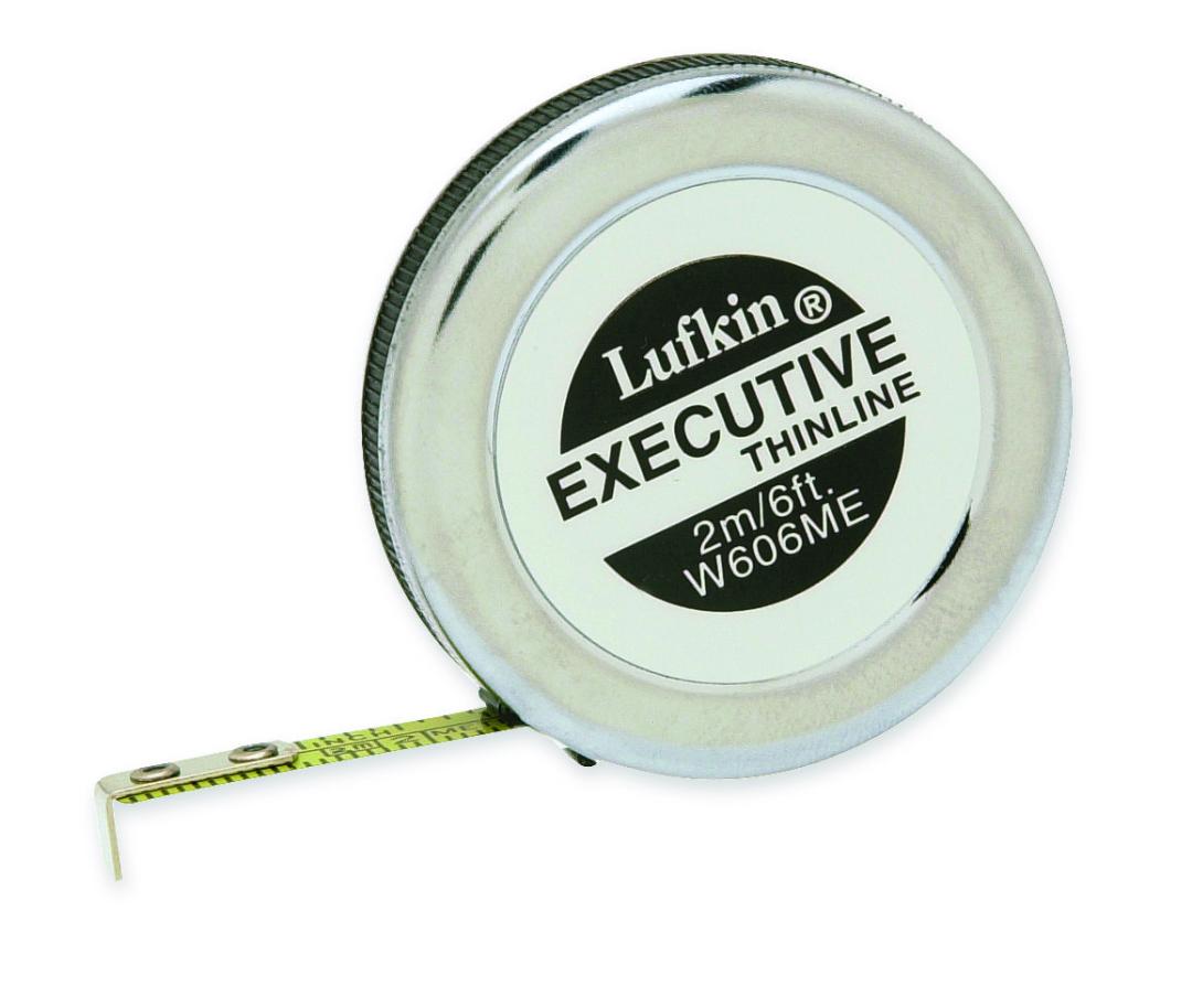 with Chrome Housing Lufkin W606PD Executive Diameter Pocket Tape Measure 6' x 1/4 for Measuring Diameters in Inches 