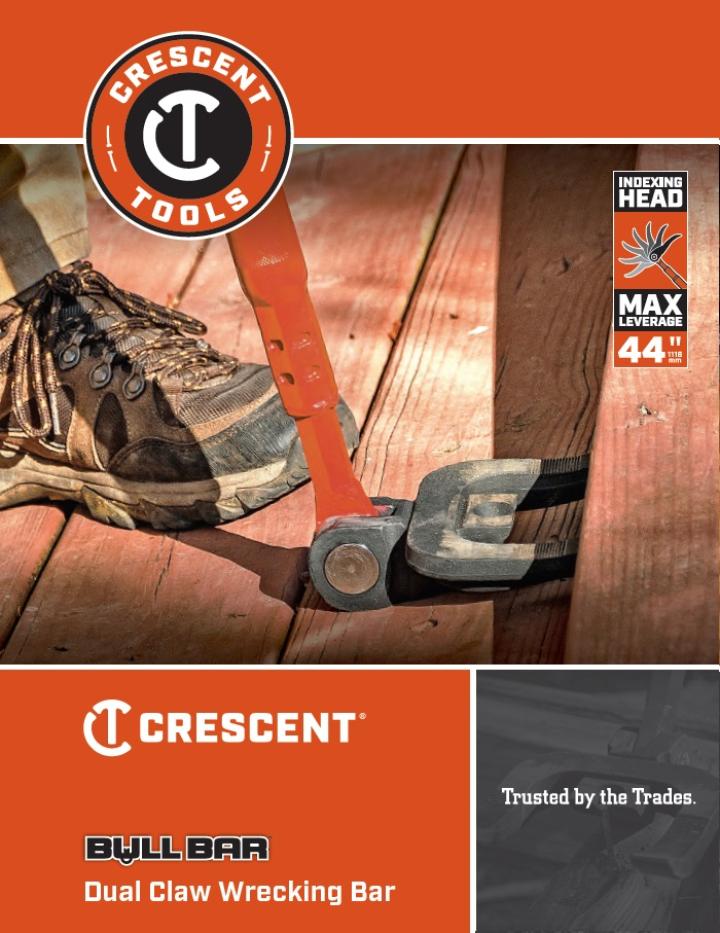 Crescent Bull Bar Dual Claw Wrecking Bar Crescent Tools