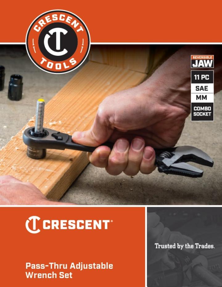 Crescent Pass-Thru Adjustable Wrench Set