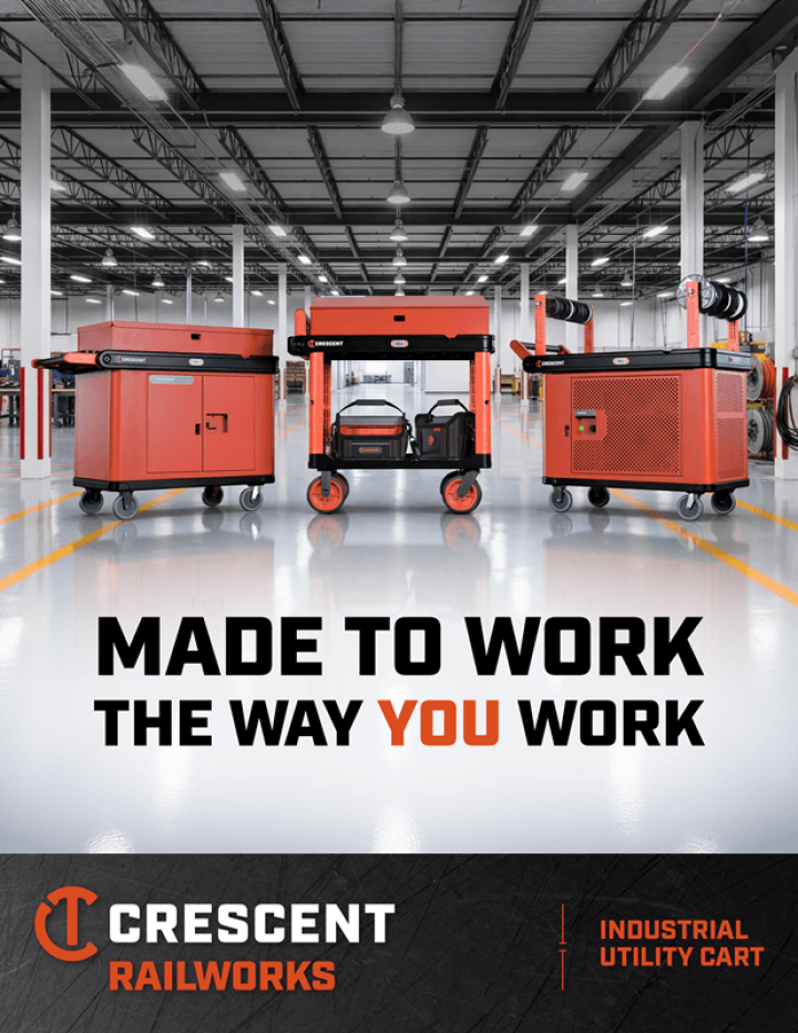 Cover page of the RAILWORKS Industrial Utility Carts "Made to Work the Way You Work"