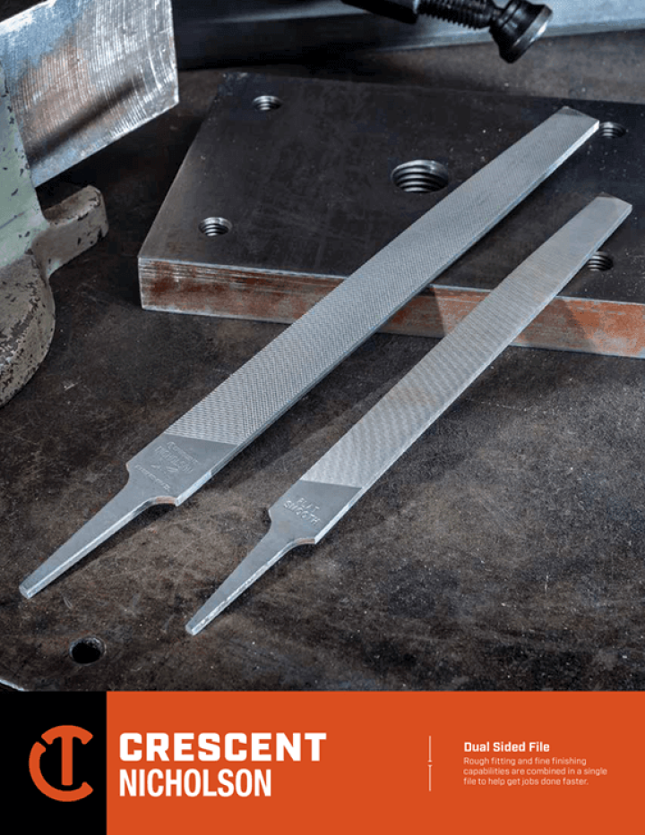 Cover page for Crescent Nicholson 2-in-1 files product brochure