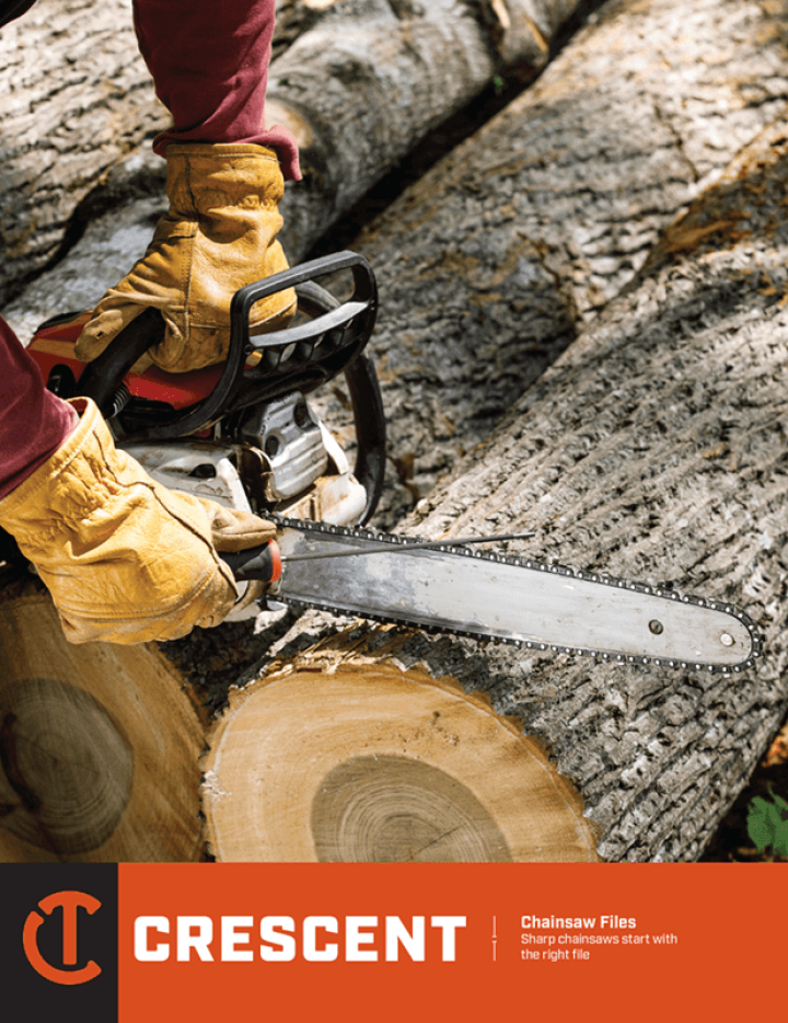 Cover page for the Crescent Nicholson Chainsaw Files & Accessories product brochure