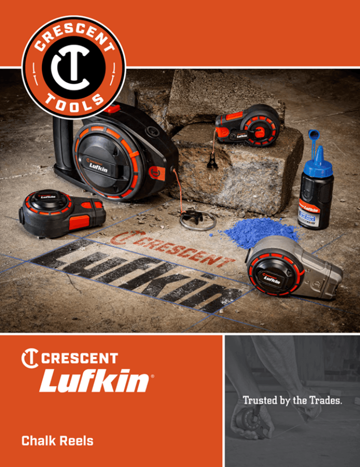 Cover page for the Crescent Lufkin Chalk Reels product brochure