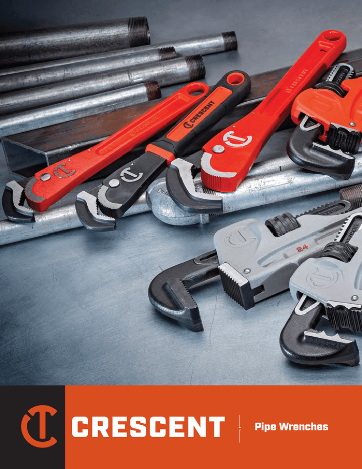 Cover page for the Crescent Pipe Wrench product brochure