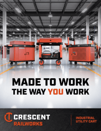 Cover page of the RAILWORKS Industrial Utility Carts "Made to Work the Way You Work"