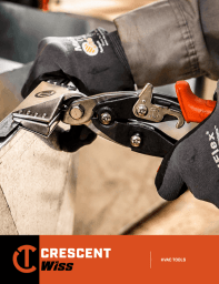 Cover page for the Crescent Wiss HVAC Tools product brochure