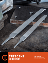 Cover page for Crescent Nicholson 2-in-1 files product brochure
