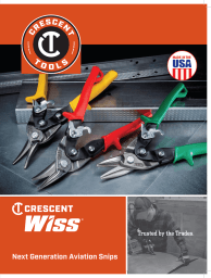 Cover page for the Crescent Wiss Aviation Snips product brochure