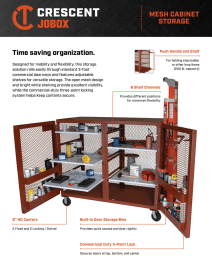 Cover page for the Crescent JOBOX Mesh Cabinet product brochure