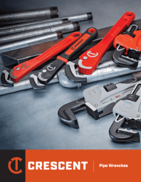 Cover page for the Crescent Pipe Wrench product brochure