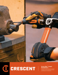 Cover page for the Crescent Screw Biter Impact Screwdrivers product brochure
