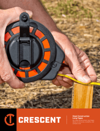 Cover page for the Crescent Steel Construction Long Tapes product brochure