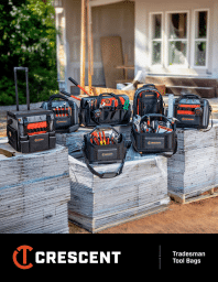 Cover page for the Crescent Tradesman Tool Bags