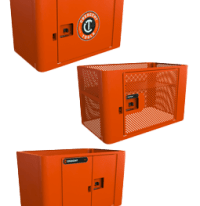 Crescent RAILWORKS single door security wrap, single door mesh security wrap, and double door security wrap on a transparent background