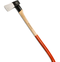 Crescent Woold Splitting Axe with wood handle on a transparent background