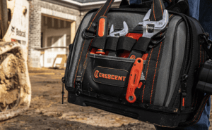 Crescent Tools adjustable wrenches in our closed top tool bag being carried on a new house construction site