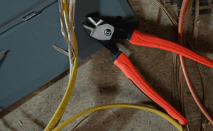 Crescent Z2 Diagonal Cutting pliers laying in a electrical environment