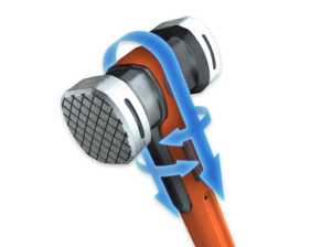Crescent HEADLOCK graphic highlighting the HEADLOCK system