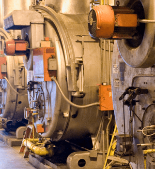 Image of a boiler room at a factory
