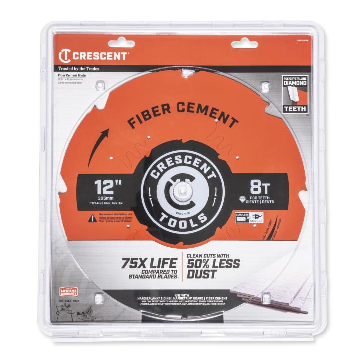 12" x 8Tooth Fiber Cement Circular Saw Blade