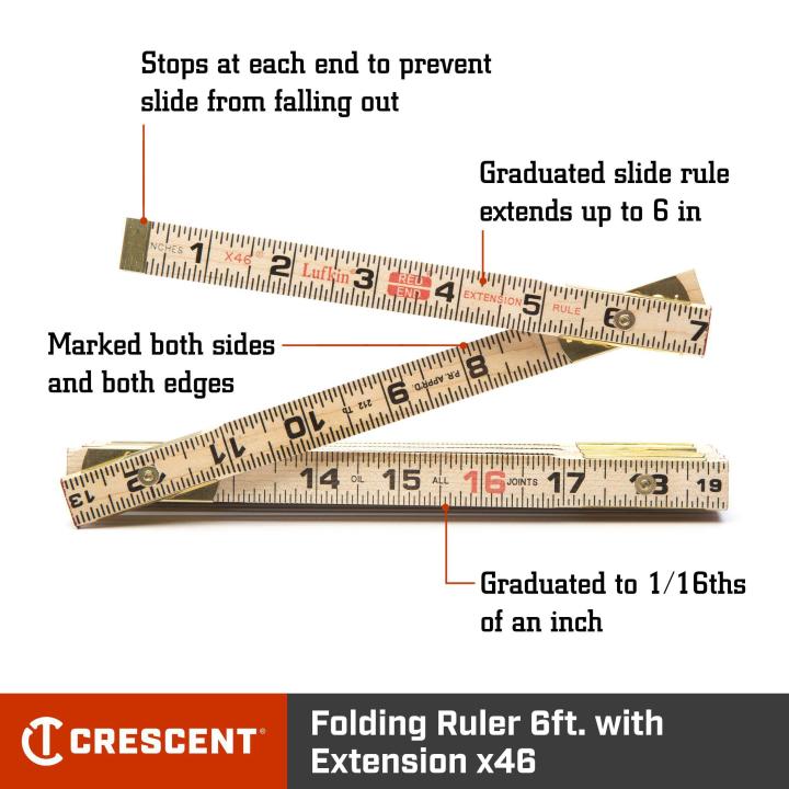 Lufkin 6-Foot Wood Folding Ruler
