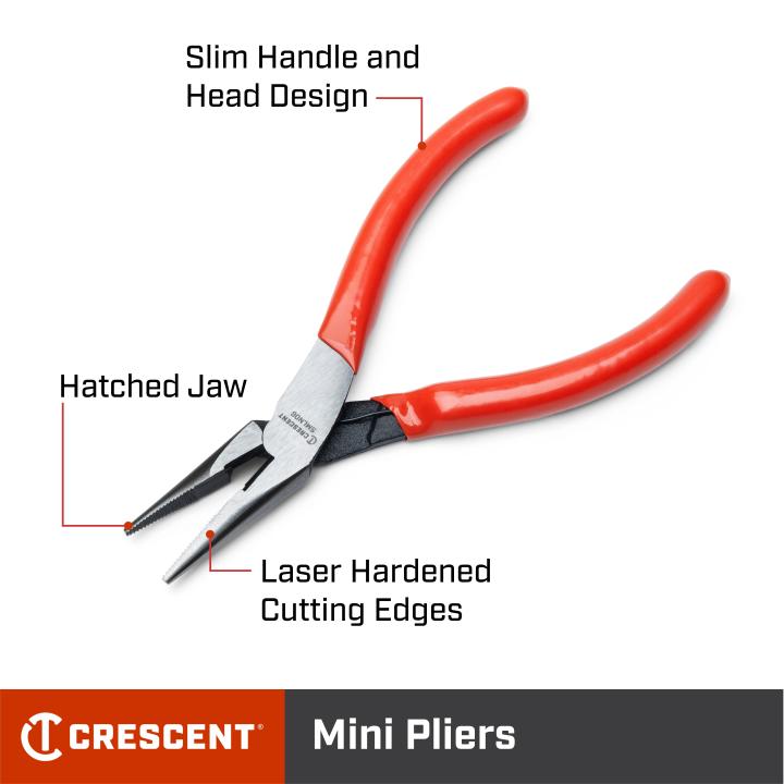 Knipex® - Box Joint Bent Jaws Dipped Handle Mechanics Needle Nose Pliers