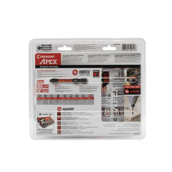 38 Pc. VORTEX™ alphaCASE™ Set | Crescent Tools