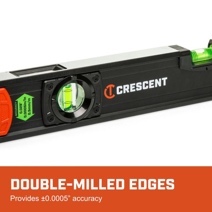 E-graphic of the box levels double milled edges