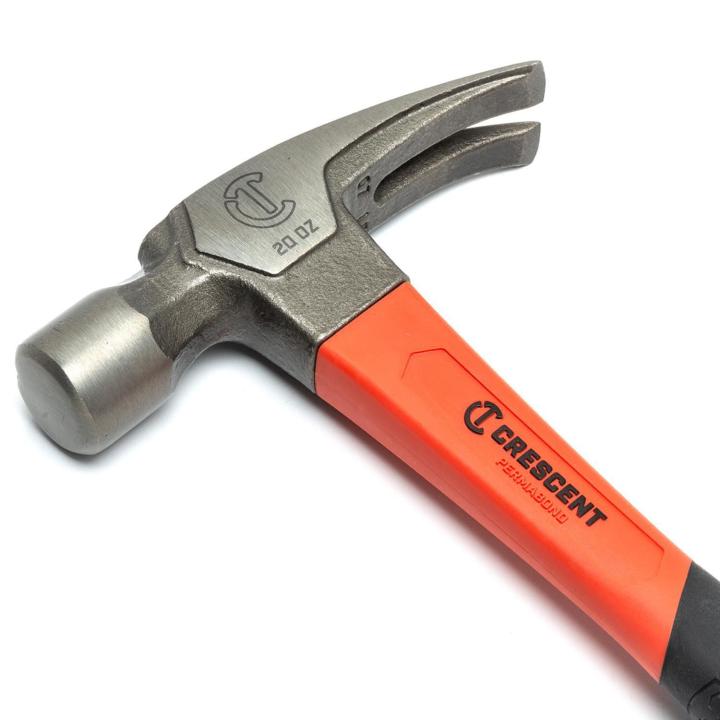 BAHCO 20oz Claw Hammer Fibreglass Shaft With Soft Rubber Grip Handle 428-20 