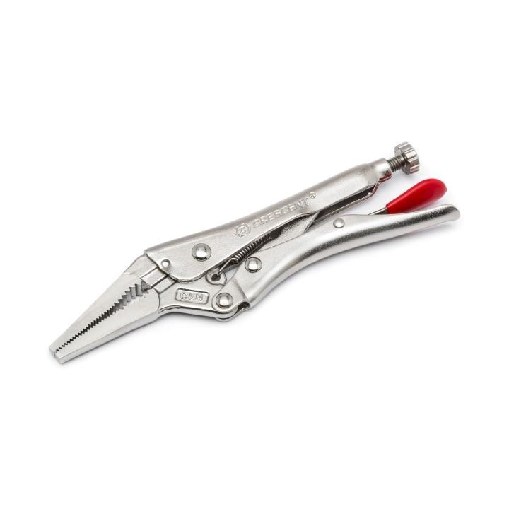 150mm Silver Crescent Hand Tools C6NVN 6 Long Nose Locking Plier with Wire Cutter 6in