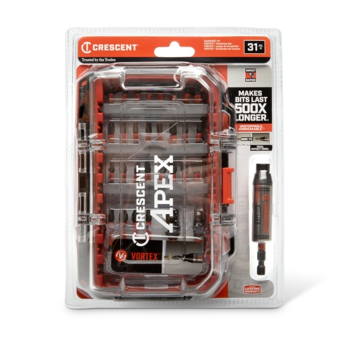 31 Pc. VORTEX™ Bit Holder Fastening Set | Crescent Tools