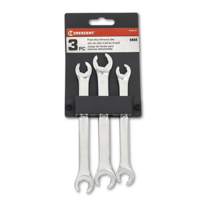 Image of 3 Pc. Metric Flare Nut Wrench Set OLD - Crescent
