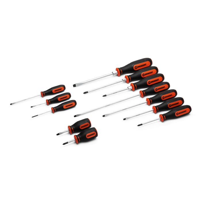 12 Piece Dual Material Screwdriver Set | Crescent