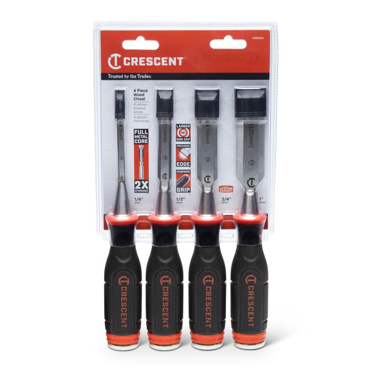 4 Pc. Wood Chisel Set | Construction Chisel | Crescent Tools