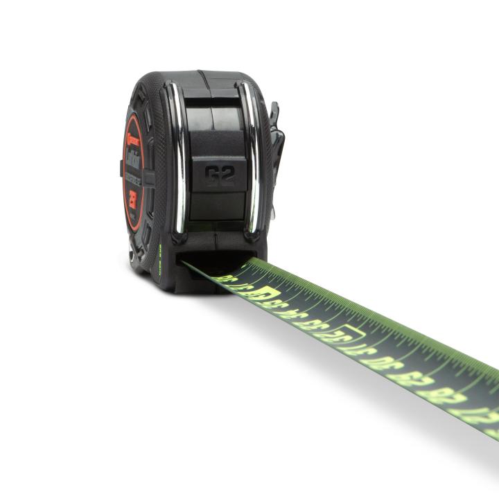 25FT SHOCKFORCE Tape Measure With Magnet | NITE EYE Blade For Low Light - 120ft Drop Tested