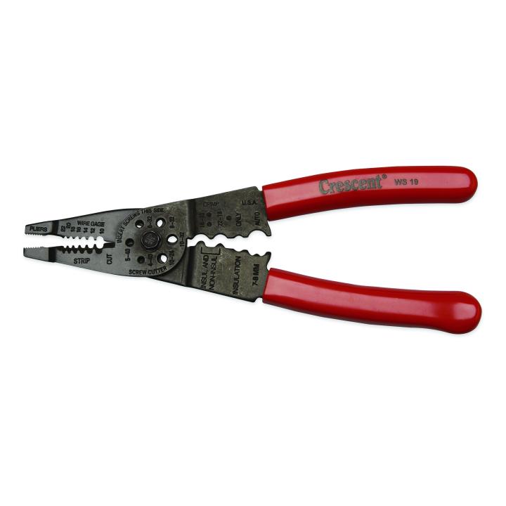1x Professional Self-Adjusting Insulation Wire Stripper/cutter/crimper 8" Red 