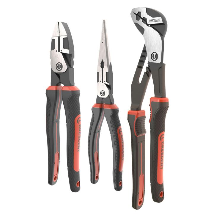 3 Pc. Z2 Mixed Dual Material Plier Set - Crescent Tools