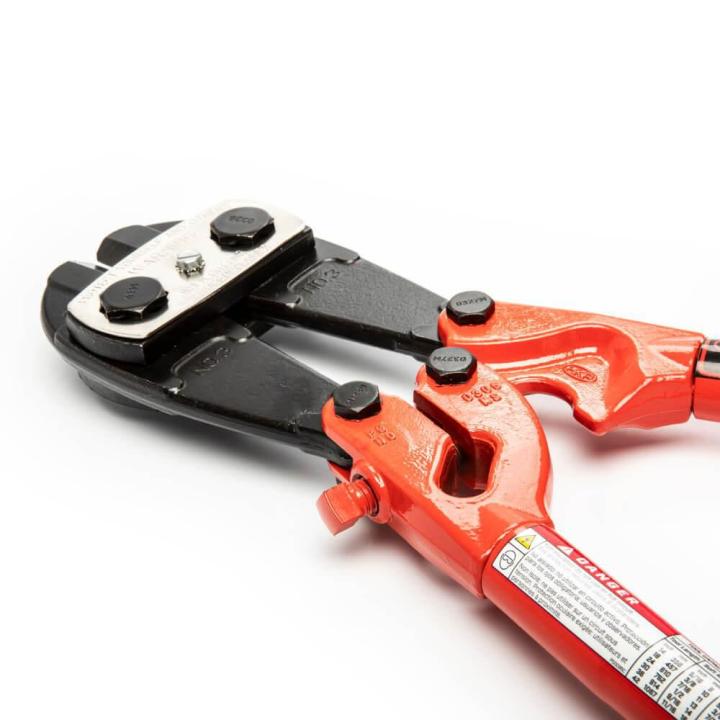 36 Industrial Grade, Center Cut Cutter showing the cutting head, blade adjustment hardware, and compound hinge mechanism.