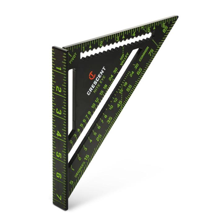 Image of the Crescent  7 NITE EYE™ Rafter Square on an angle on a white background