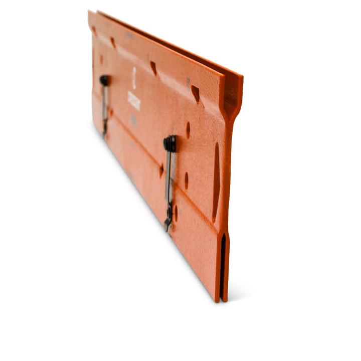 Side view of the 18 Folding Tool showing the depth of the channels