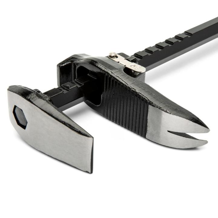Image of the Crescent 24" adjustable pry bar with a close up view of the adjustable jaw
