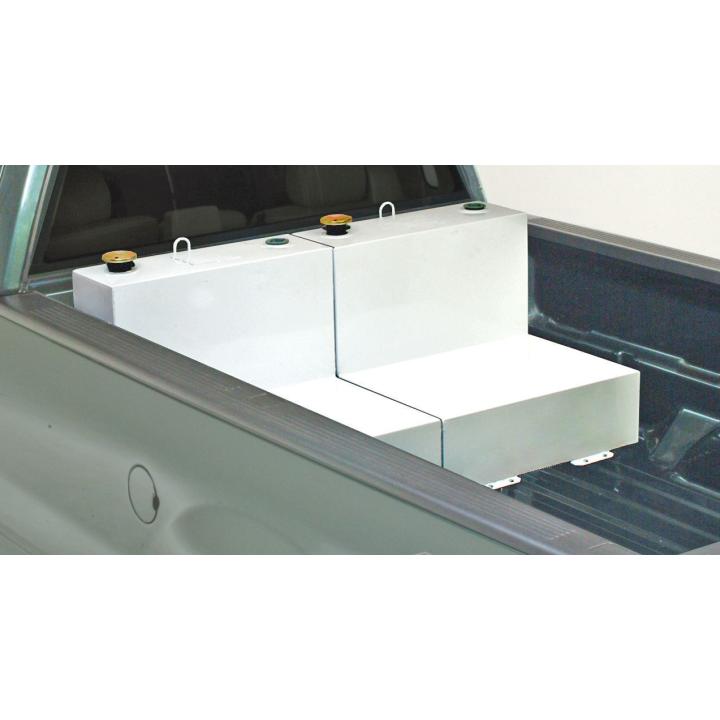 48 Gallon White L-Shaped Steel Liquid Transfer Tank
