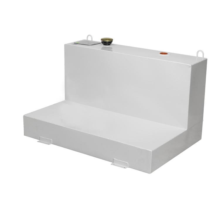 85 Gal. White L-Shaped Steel Liquid Transfer Tank for Trucks
