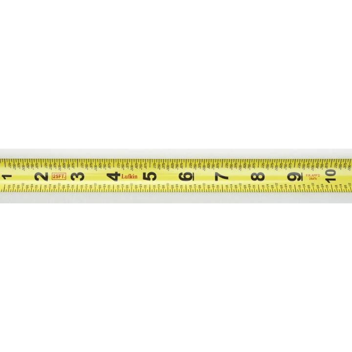Crescent Lufkin L625CMEN  1 x 8m/26  Hi-Viz Orange SAE/Metric Yellow Clad Power Return Tape Measure 
