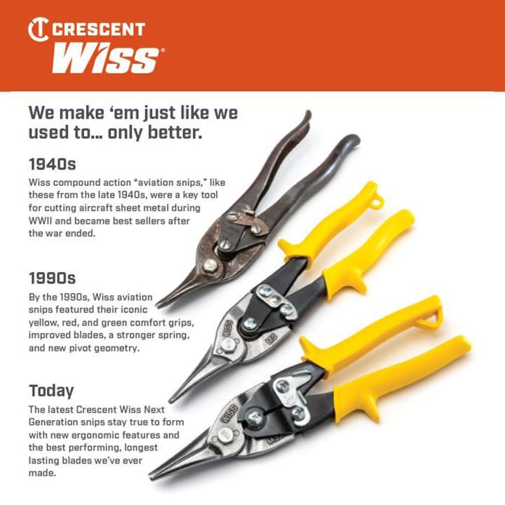 Crescent Wiss 9-3/4 Straight and Left Aviation Snips - M1R – FLAT METAL  PATTERNS