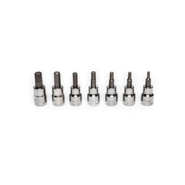 Image of 7 Pc. 3/8" Drive SAE Hex Bit Socket Set - Crescent